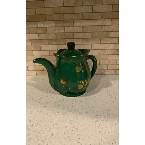 Pearl‎ Green Teapot with 22K Gold Trim