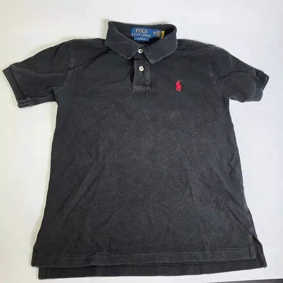 Polo by Ralph Lauren Boys Polo Black Red Size 8 Small