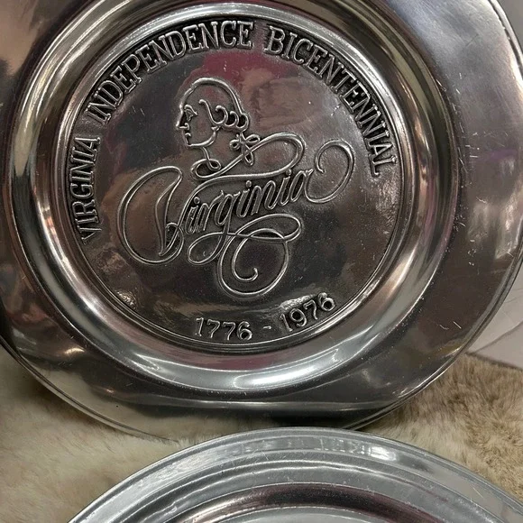 Wilton Pewter Plate Virginia Independence‎ Bicentennial 1776 1976 Commemorative