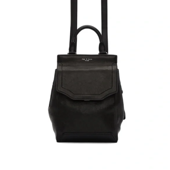 rag & bone Black Leather Backpack