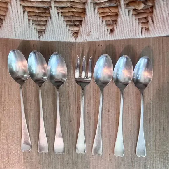 Vintage Reed & Barton Large Silver-Plated Catering Buffet Serving Spoons Fork