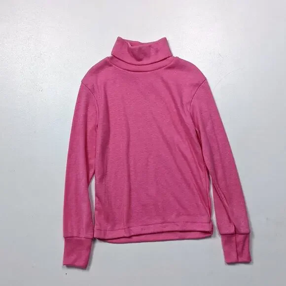 Vintage Dobie Turtleneck Shirt Girls Size 3T Pink Long Sleeve Basic Layering