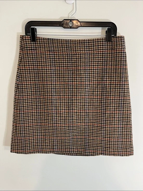 J Crew houndstooth skirt size 10
