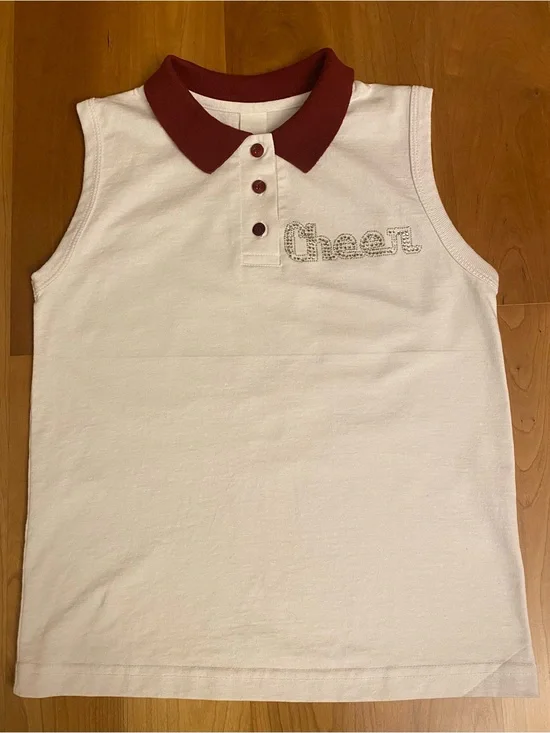 🛍️ 3/$15 🛍️ Cheer Sleeveless Polo Top