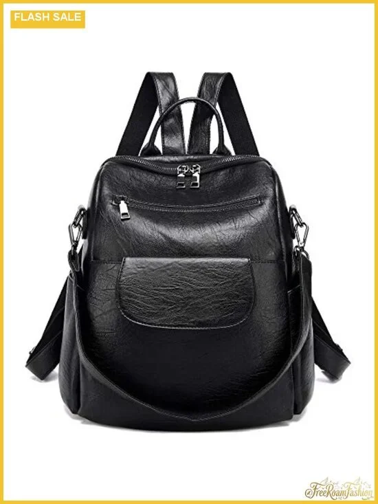 Women's Waterproof Faux Leather Convertible Backpack Purse 3-Way Carry Work