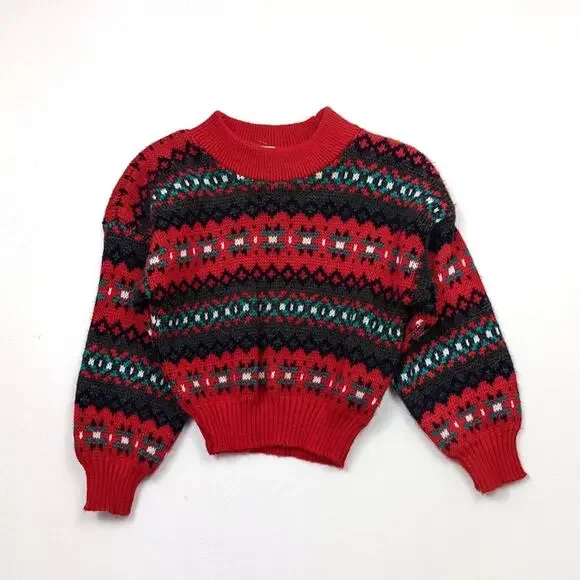 Vintage JPI Sweater Unisex Children's Size 18m Red