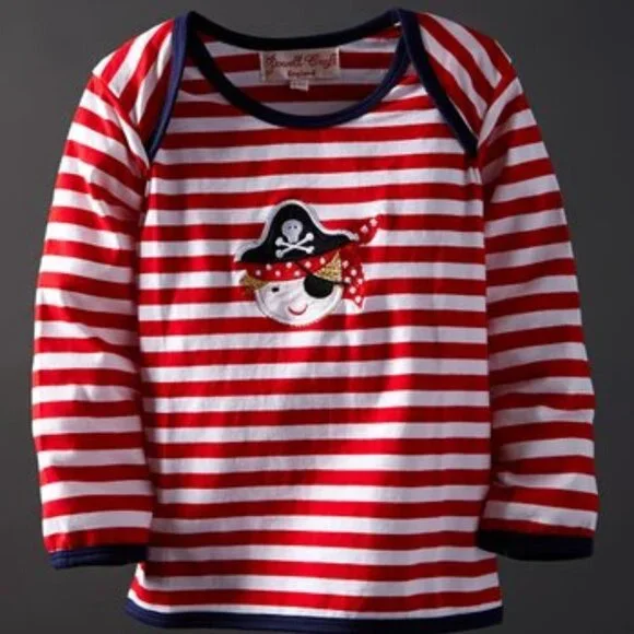 EUC Pirate embroidered long sleeved shirt