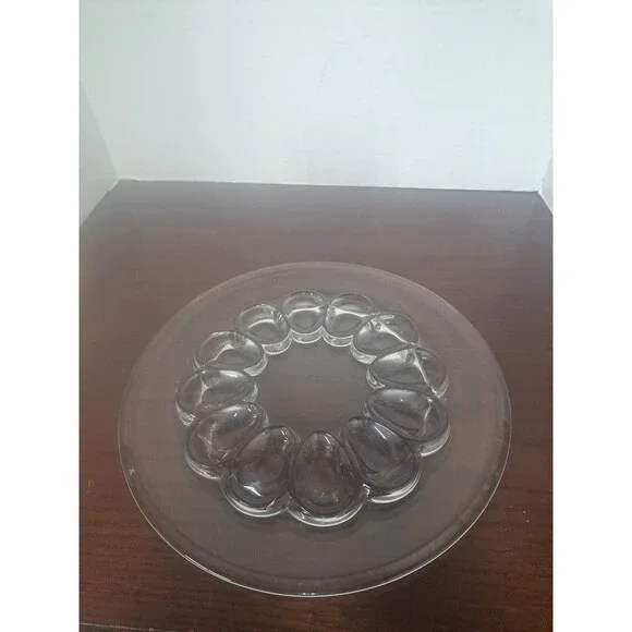Vintage Duncan Miller Deviled Egg Glass Serving Platter