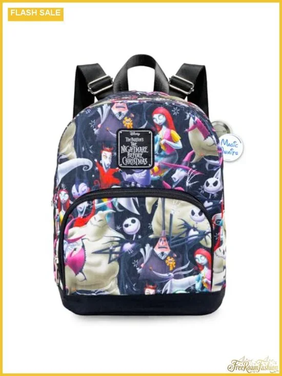 Disney Nightmare Before Christmas Mini Backpack Canvas Purse Shoulder Bag Travel