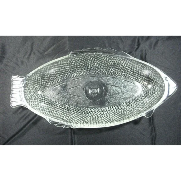Vintage Glasbake Clear Glass Fish Baking Serving Dish 18