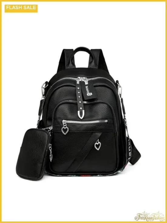Convertible Vegan Leather Small Backpack Purse for Women