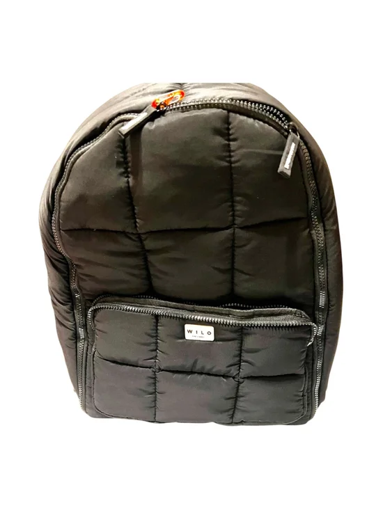 Wilo The Label Black Quilted Nylon Backpack