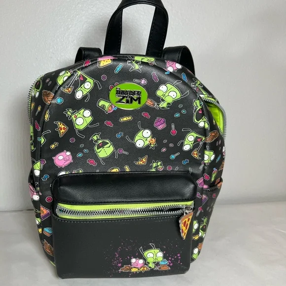 Rare Invader Zim Black‎ Mini Backpack