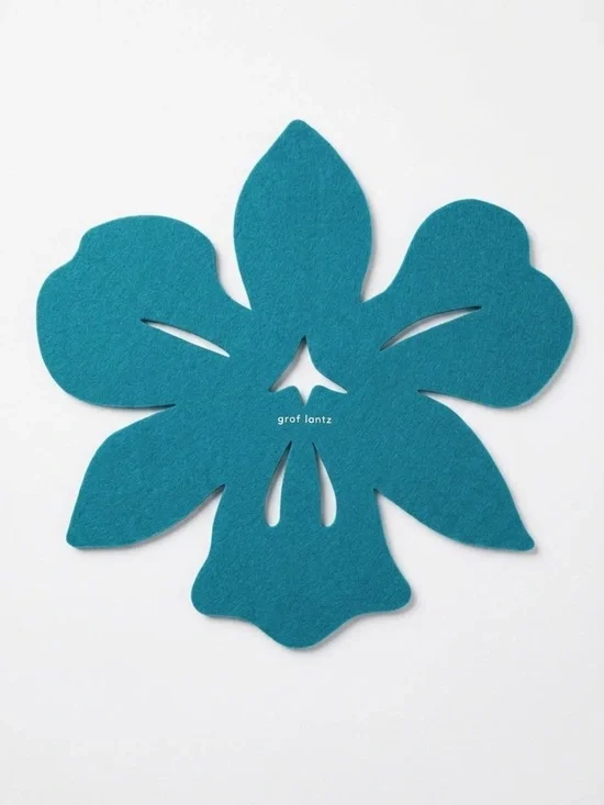 New Graf Lantz Merino Wool Orchid Trivet Turquoise