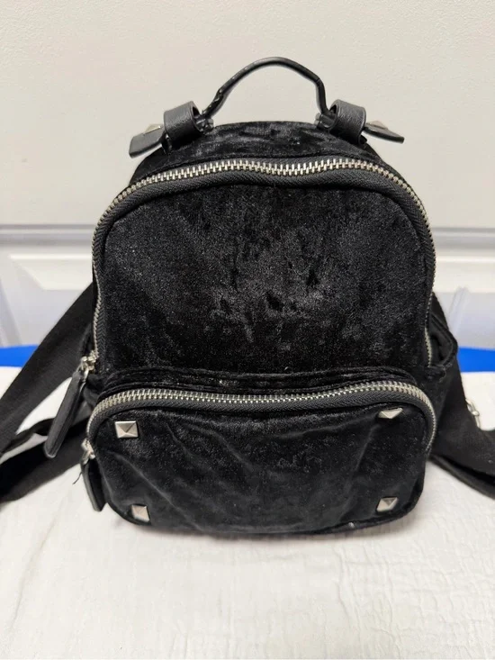 Black Velvet Mini Backpack - Sleek Everyday Carry
