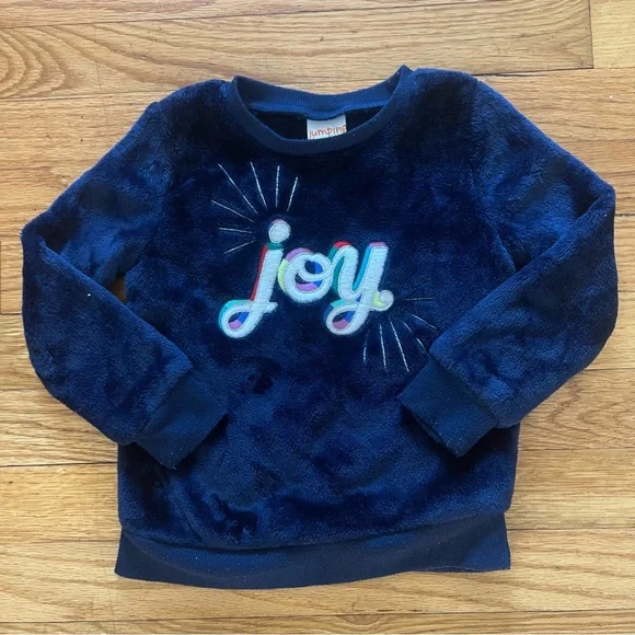 Jumping Beans Navy Blue Fuzzy Sweater