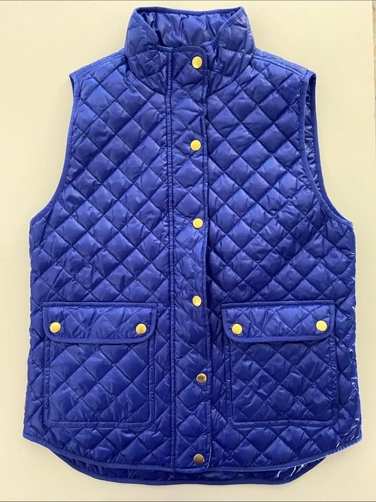J.Crew Vibrant Blue Puffer Vest | Size S