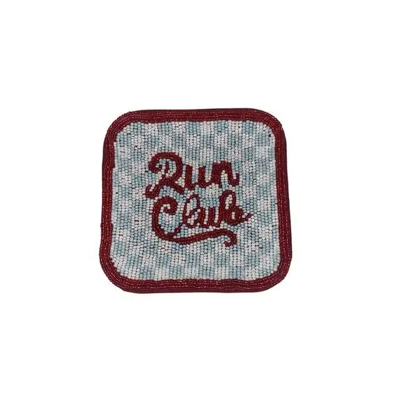 Anthropologie Fiona Beaded Trinket Dish Red White Blue Run Club