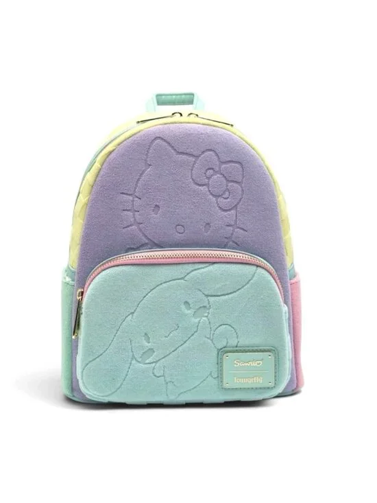 Loungefly SDCC Hello Kitty & Friends Color Block Terry Cloth Mini Backpack NWT