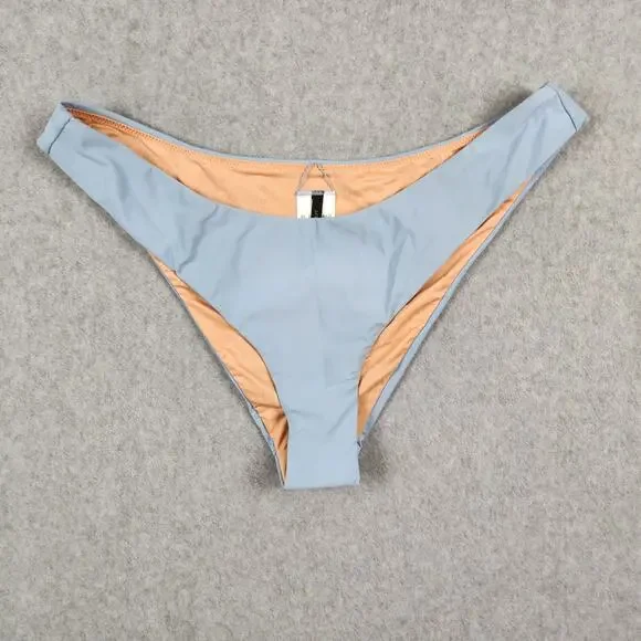 🌼NWT J.Crew Swim Bottom Size Large Blue BC125 Curved Waist Cheeky Bikini
