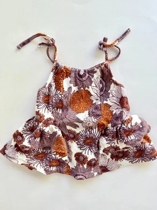 Kate Quinn Girls Retro Floral Tank Top 18-24M