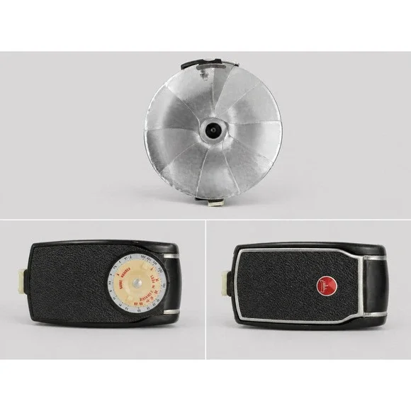 Walz Flash Master Vintage Folding Fan Camera Flash Unit with Original‎ Box Black