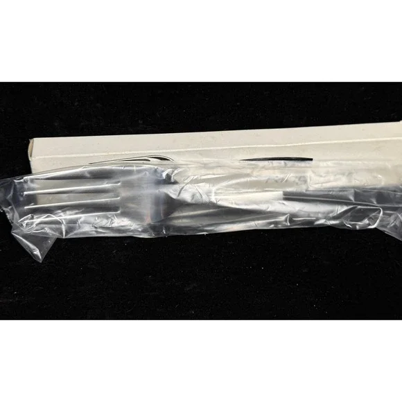 Kingston Stainless-Cold Meat Fork 1221, Mid Century Modern Black Handle, NIB