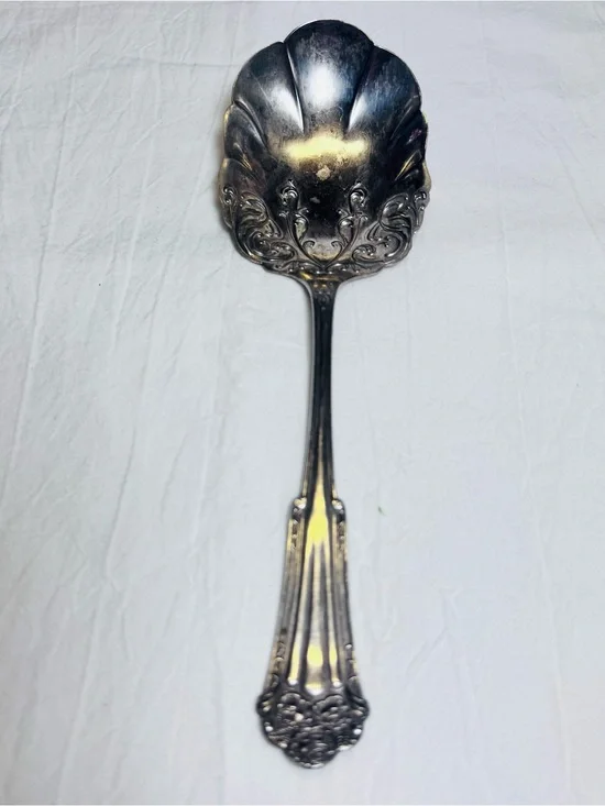 Large Spoon MSB Silverplate server Vintage Silverware 8-3/4