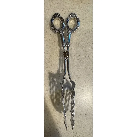 Web Sterling Handle ANCESTRY Asparagus Tongs Pastry Server 9 1/4