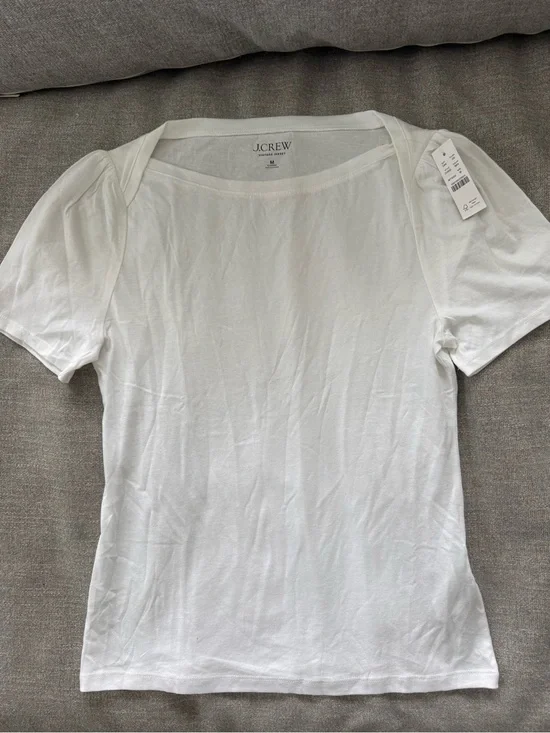 J. Crew Vintage Jersey Tee Women's White Short Sleeve Scoop Neck Tee