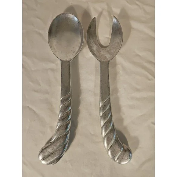 Vintage MCM 1950s CarOtti Salad Utensil Set Fork Spoon