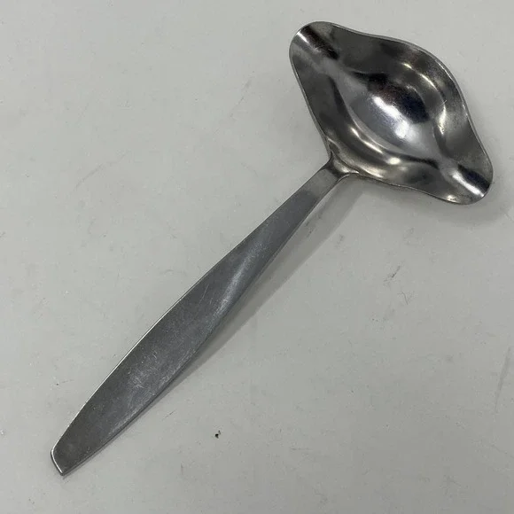 Vtg Crestmark Japan Stainless Steel Gravy Sauce Ladle Serving Spoon 7.25