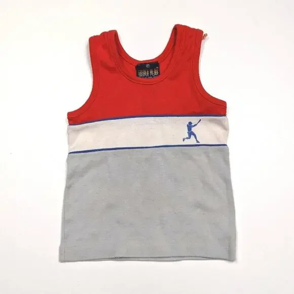 Vintage Triple Play Tank Top Boys Size 2T Baseball