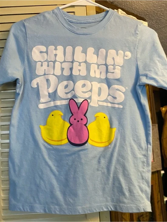 Kids Light Blue Crewneck Tee - Chillin' With My Peeps