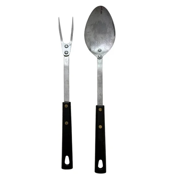 Royal Brand Sharp Cutter Serving Set Silver Vintage Spoon Fork‎ MCM Made USA