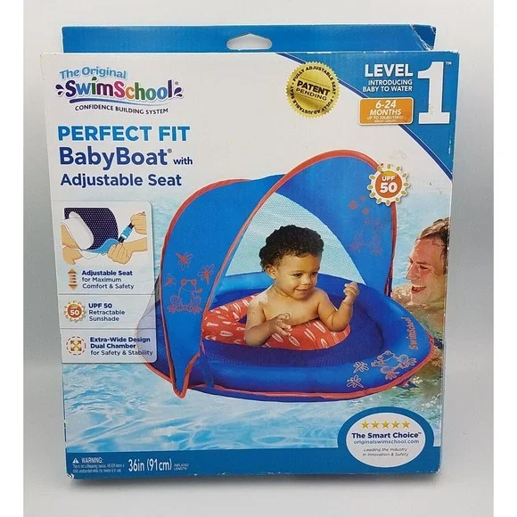 The Original Swim‎ School Perfect Fit Baby Boat With Adj Seat NIB