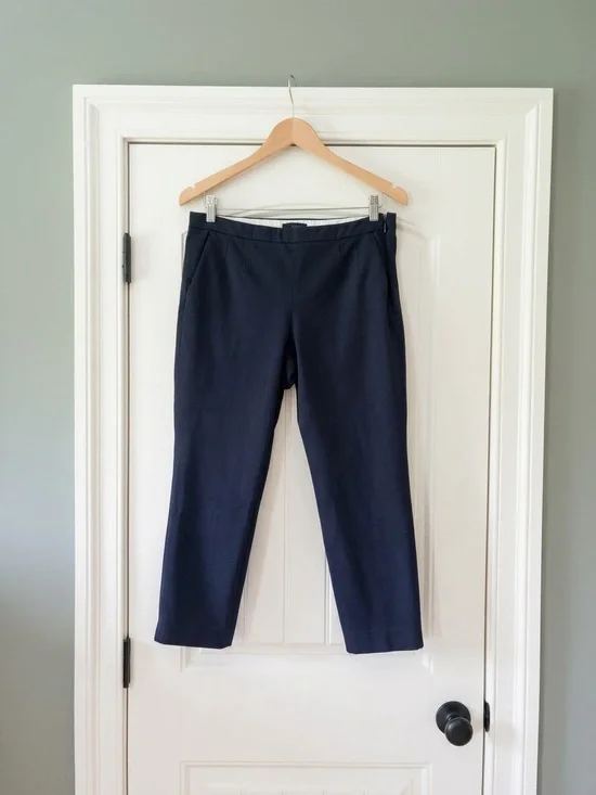 Jcrew Side Zip Stretch Crop Trousers