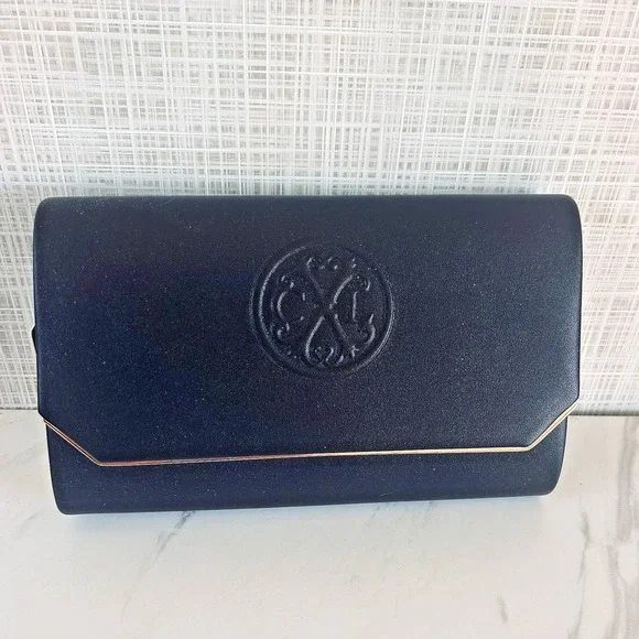 Clutch CXL By Christian‎ Lacroix Logo Black Clutch NO CHAIN Snap New $78 MSRP