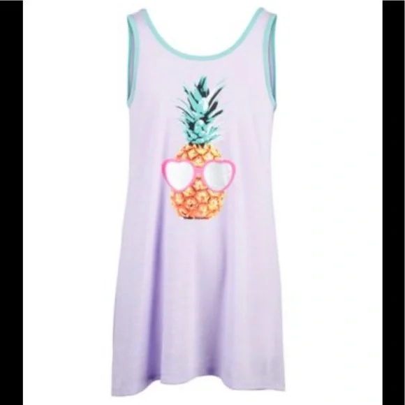 Miken Big Girls Pineapple-Print Cover-Up
