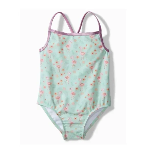 NWT Tommy Bahama Kids Swimsuit One-Piece Flamingo Baby Girls 24 Mos