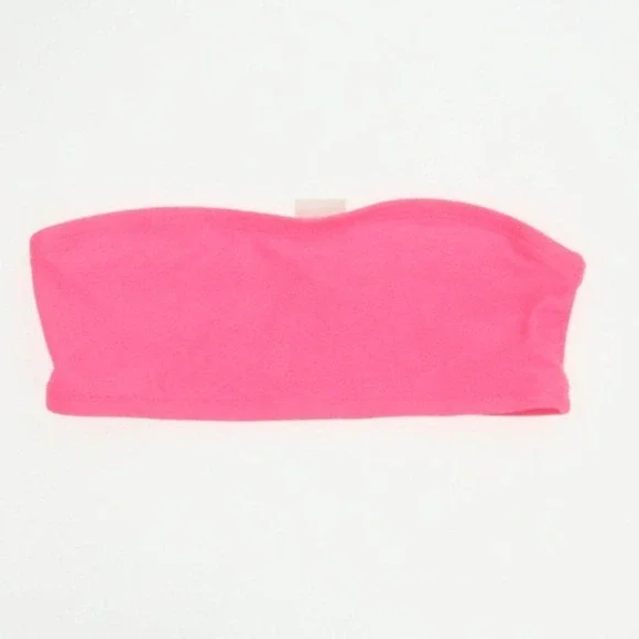 Art Class Girls Size 14/16 Bandeau Bikini Top Solid Hot Pink Strapless Swimsuit