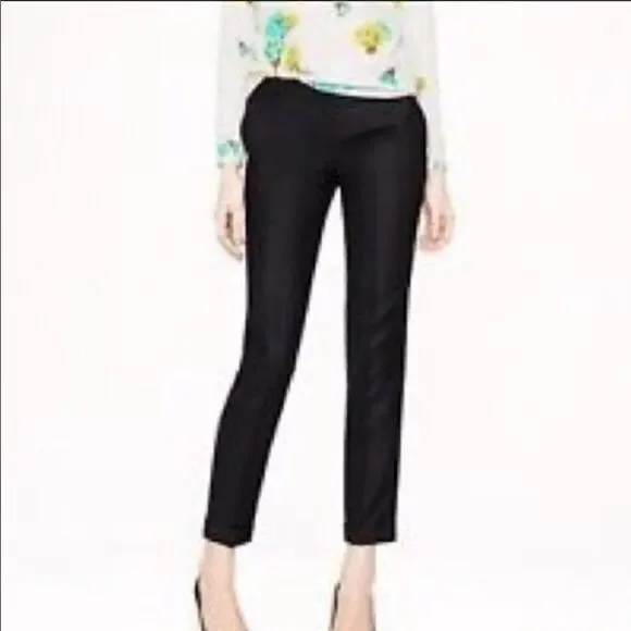𝅺j Crew favorite Tollegno Italian wool trousers size 4 in black
