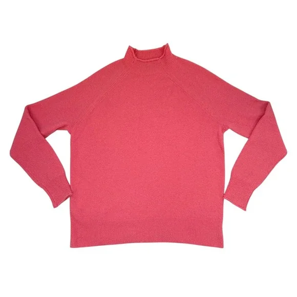 J.Crew‎ Rollneck Sweater in Supersoft Yarn Petunia Pink Womens Small Wool Alpaca