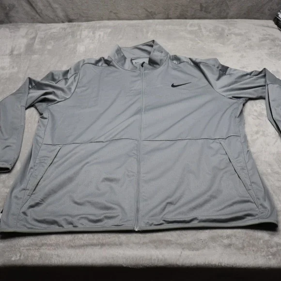Nike Jacket Mens XXL Grey Epic Knit Dri-FIT Full Zip Training Athletic Gym Jog