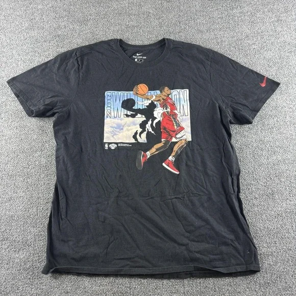 New Orleans Pelicans Shirt Mens XL Black NBA Basketball Nike Zion Williamson Tee