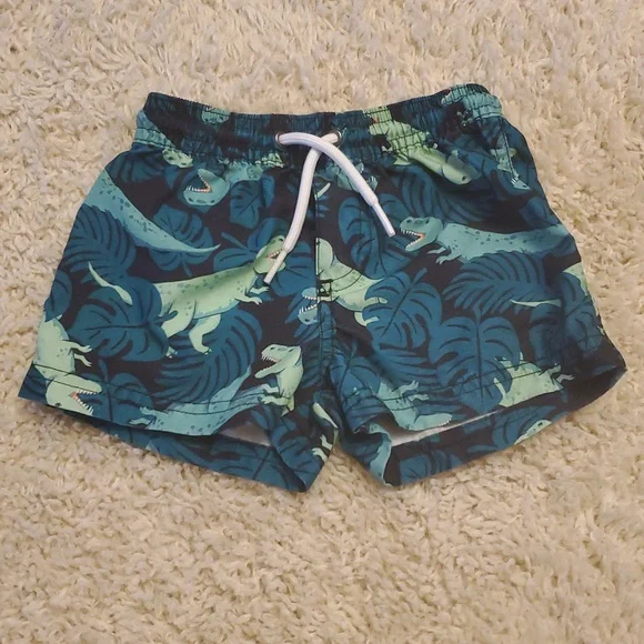 5 For $25 Carter's‎ Dinosaur Print Kids Swim Shorts Size 12 Months