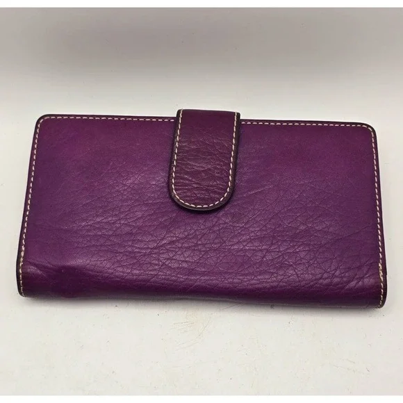 Women's Purple Solid Folding Wallet with Credit Card Feature for Women