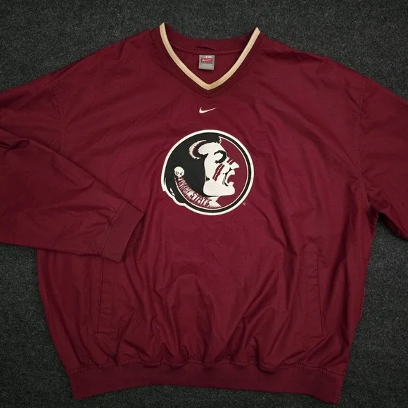 Vintage Nike Mens XXL Florida State University Seminoles Windbreaker Pullover‎