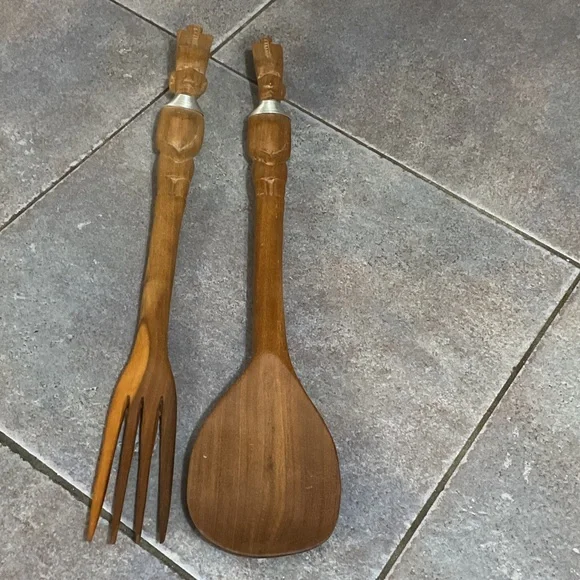 Wooden Salad Fork and Spoon Set