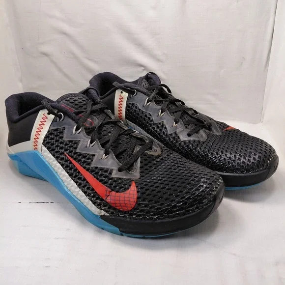 Nike Metcon 6 Mens Training‎ Shoes Black Blue Flash Crimson CK9388-070 Size 10